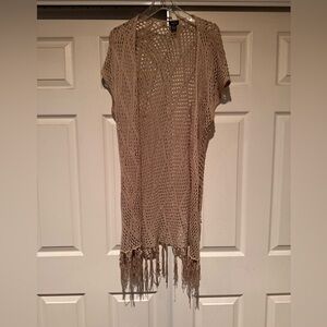 Brown crochet sweater